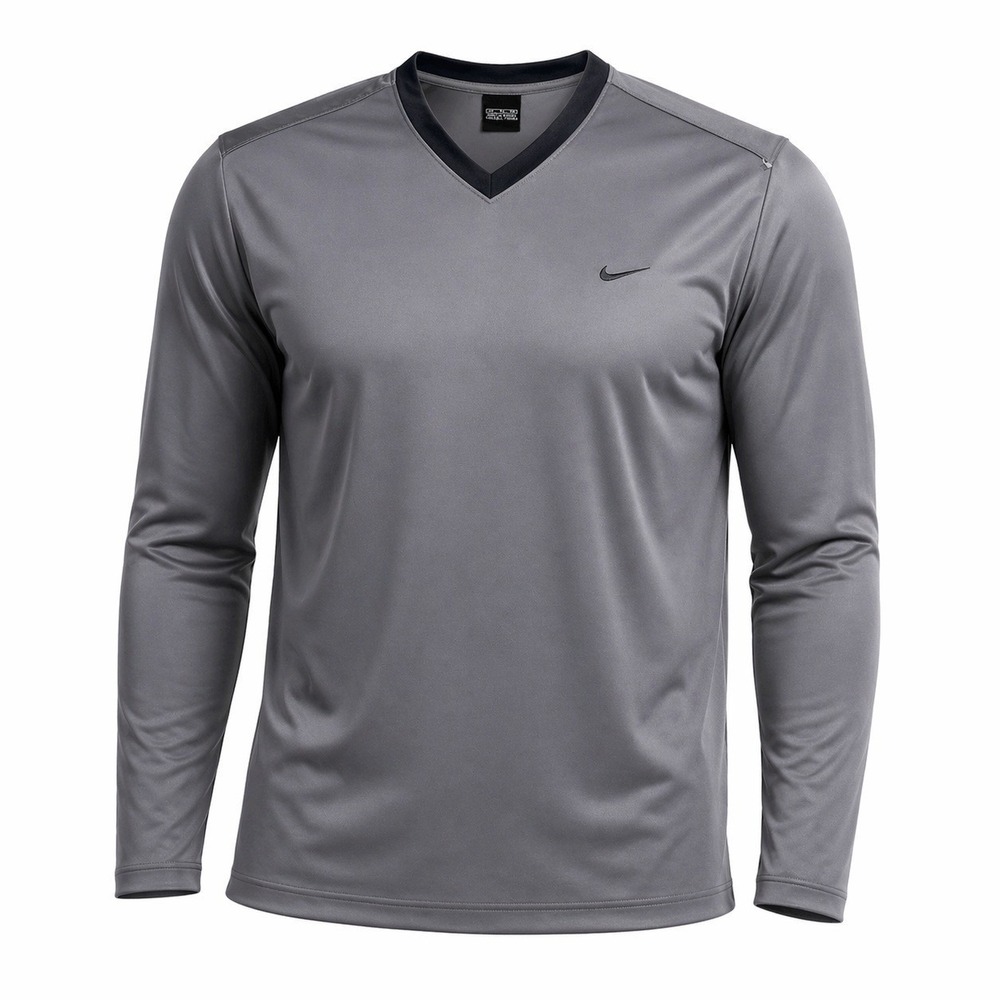 Vintage Y2K Nike Men's XL Long Sleeve Athletic Shirt Top Activewear Gray Tag